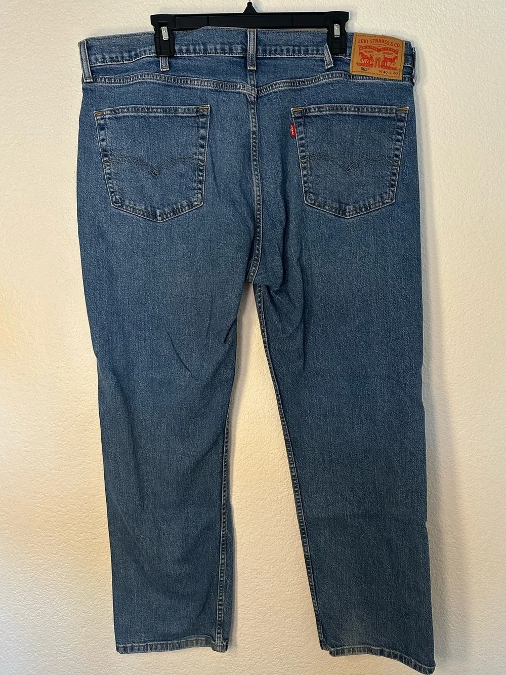 Levi’s 505 Regular Fit Jeans Men’s 40x30 Medium Wash Straight Leg Denim